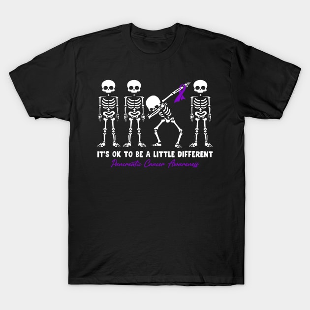 Pancreatic Cancer Awareness It's Ok To Be A Little Different T-Shirt by KHANH HUYEN